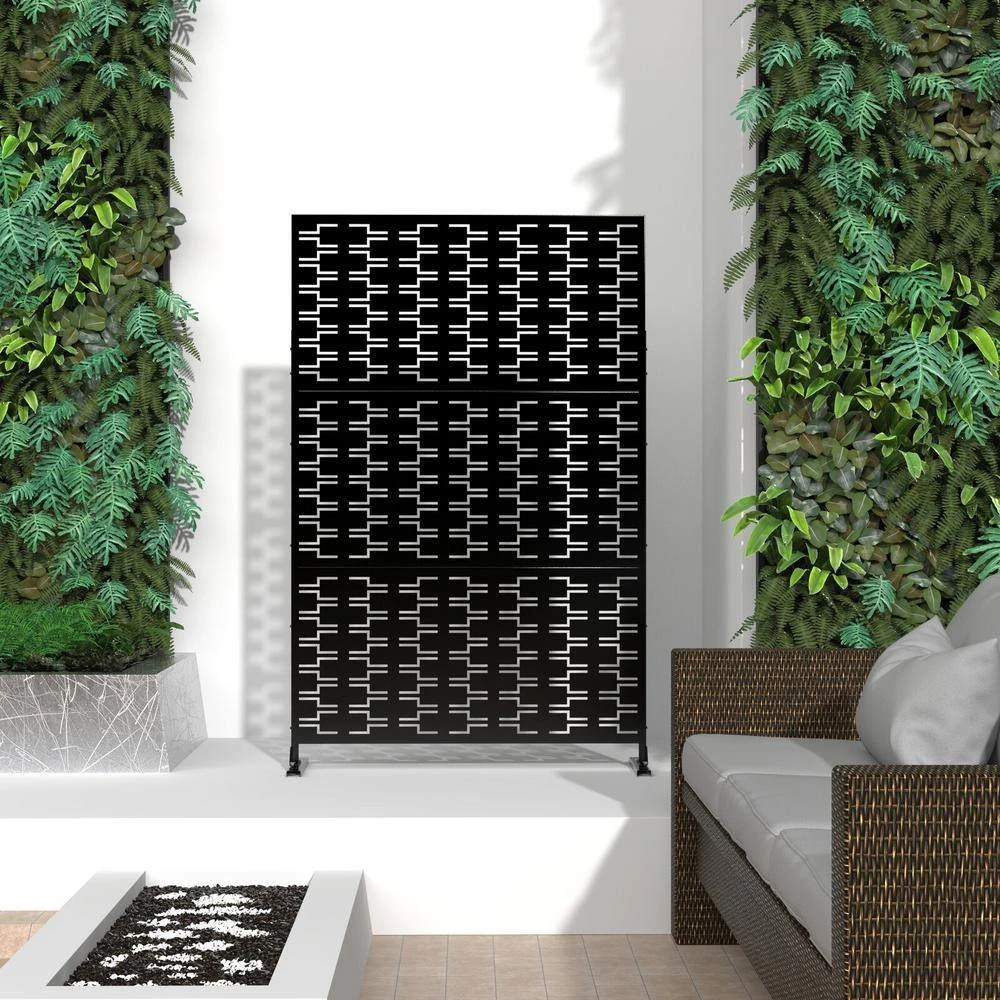 Best reviews of ๐ 6.5 ft. H x 4 ft. W Patio Laser Cut Metal Privacy Screen in Black by Unbranded ๐ 4 Best reviews of ๐ 6.5 ft. H x 4 ft. W Patio Laser Cut Metal Privacy Screen in Black by Unbranded ๐ - Image 2