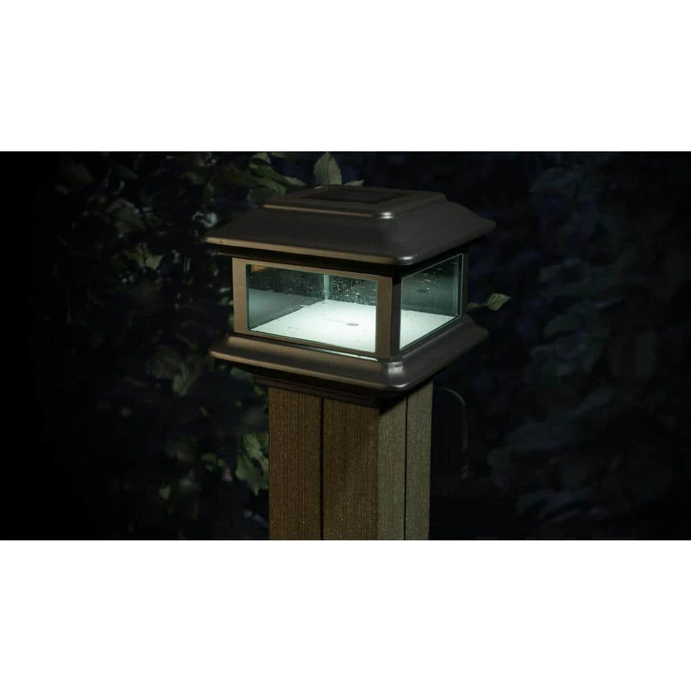 Best deal ✨ Colonial 3.5 in. x 3.5 in. Outdoor Black Cast Aluminum LED Solar Post Cap (2-Pack) by Classy Caps ✨ 6 Best deal ✨ Colonial 3.5 in. x 3.5 in. Outdoor Black Cast Aluminum LED Solar Post Cap (2-Pack) by Classy Caps ✨ - Image 4