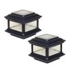 Best deal ✨ Colonial 3.5 in. x 3.5 in. Outdoor Black Cast Aluminum LED Solar Post Cap (2-Pack) by Classy Caps ✨