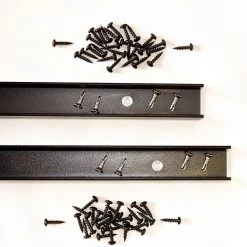 Wholesale 🥰 70 in. x 1-1/2 in. x 1-1/2 in. Black Powder Coated Aluminum Fence Channels Kit for 6 ft. High Industrial Fence by Slipfence 🤩 -Cheap Fence Gates Plus Store black powder coated slipfence composite fence rails sf2 ihck6 1f 1000