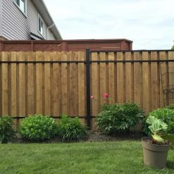 Cheapest 🔔 1.5 in. x 3 in. x 92 in. Black Aluminum Vertical Fence Stringer Kit, Includes 2 Stringers, 4 Brackets and All Fasteners by Slipfence 🛒 -Cheap Fence Gates Plus Store black powder coated slipfence composite fence rails sf2 vsk92 77 1000