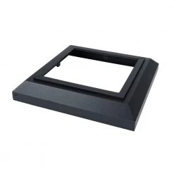 Hot Sale ❤️ 6 in. x 6 in. Black Sand Aluminum Deck Post Base Cover by Fortress Accents ⭐