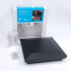 Coupon 🥰 6 in. x 6 in. Black Sand Aluminum Flat Pyramid Post Cap by Fortress Railing Products 🛒 -Cheap Fence Gates Plus Store black sand fortress railing products deck post caps 52506008 c3 1000