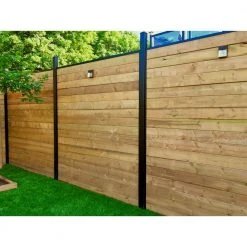 Flash Sale ✨ 1 in. x 1.5 in. Aluminum Cap Rail for Top of Horizontal Slip Fence System by Slipfence ✨ -Cheap Fence Gates Plus Store black slipfence composite fence rails sf2 hcr84 2 1f 1000