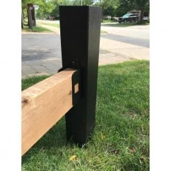 Top 10 👍 3 in. x 3 in. x 112 in. Black Powder Coated Aluminum Fence Post Includes Post Cap by Slipfence 😍 -Cheap Fence Gates Plus Store black slipfence metal fence posts sf2 pk309 1d 1000