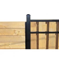 Top 10 👍 3 in. x 3 in. x 112 in. Black Powder Coated Aluminum Fence Post Includes Post Cap by Slipfence 😍 -Cheap Fence Gates Plus Store black slipfence metal fence posts sf2 pk309 1f 1000