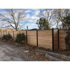 Coupon ⌛ 4 in. x 4 in. x 124 in. Black Aluminum Fence Post Includes Post Cap by Slipfence 👏 -Cheap Fence Gates Plus Store black slipfence metal fence posts sf2 pk410 31 1000