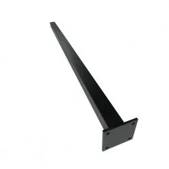 Promo 🥰 3 in. x 3 in. x 76 in. Black Powder Coated Aluminum Surface Mount Fence Post Includes Post Cap by Slipfence ⭐