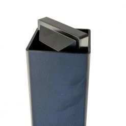 Promo 🥰 3 in. x 3 in. x 76 in. Black Powder Coated Aluminum Surface Mount Fence Post Includes Post Cap by Slipfence ⭐ -Cheap Fence Gates Plus Store black slipfence metal fence posts sf2 pp376 c3 1000