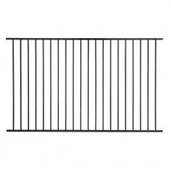 Buy ❤️ Pro Series 4.84 ft. H x 7.75 ft. W Black Steel Fence Panel by US Door & Fence ⭐