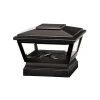 New 🎉 5 in. x 5 in. Black Vinyl Solar Light Post Cap with Black Base by Veranda ✨ -Cheap Fence Gates Plus Store black veranda deck post caps 132251 64 1000