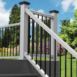 New 🥰 4 in. x 4 in. Black Craftsman Post Cap by Veranda 🤩 -Cheap Fence Gates Plus Store black veranda deck post caps 73019418 4f 1000