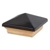 Buy 🎁 4 in. x 4 in. Black Pyramid Post Cap with Pine Base by Waddell ❤️ -Cheap Fence Gates Plus Store black waddell deck post caps 228 64 1000