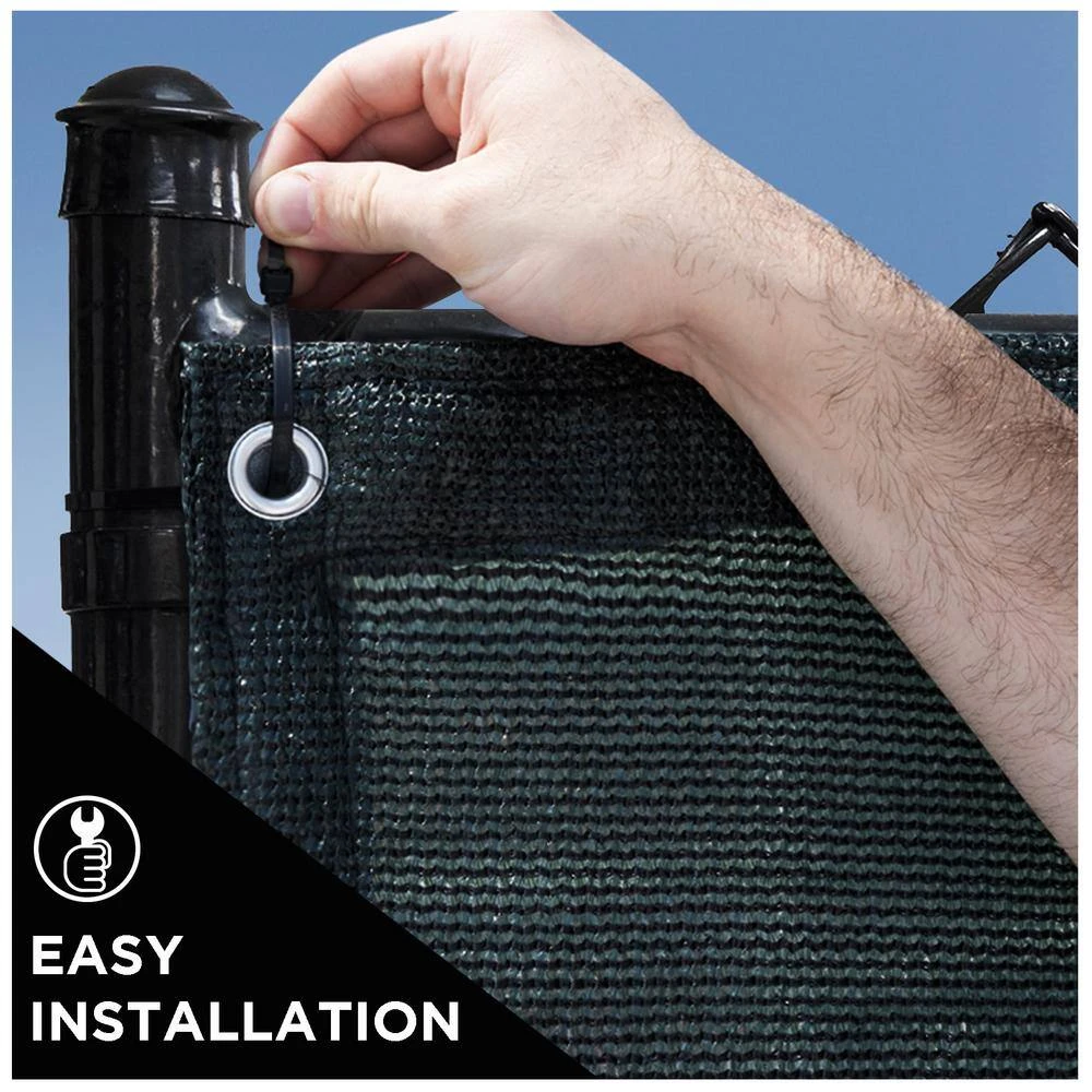 Top 10 ❤️ 68 in. x 150 ft. Green Privacy Fence Screen Netting Mesh with Reinforced Grommet for Chain link Garden Fence by BOEN ✔️ 6 Top 10 ❤️ 68 in. x 150 ft. Green Privacy Fence Screen Netting Mesh with Reinforced Grommet for Chain link Garden Fence by BOEN ✔️ - Image 4