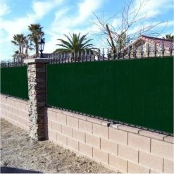 Best Sale 🔔 7.5 ft. X 150 ft. Green Privacy Fence Screen Netting Mesh with Reinforced Eyelets for Chain link Garden Fence by BOEN ✔️ -Cheap Fence Gates Plus Store boen snow fencing pn 30010 c3 1000