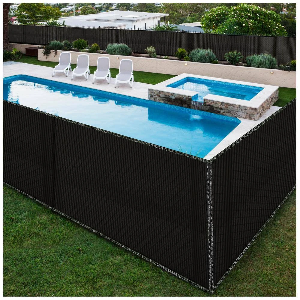 Wholesale 🎁 92 in. x 150 ft. Black Privacy Fence Screen Netting Mesh with Reinforced Eyelets for Chain link Garden Fence by BOEN ⌛ 9 Wholesale 🎁 92 in. x 150 ft. Black Privacy Fence Screen Netting Mesh with Reinforced Eyelets for Chain link Garden Fence by BOEN ⌛ - Image 7
