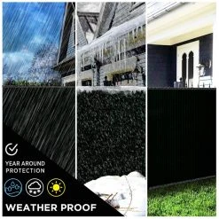 Wholesale ✔️ 10 ft. X 150 ft. Black Privacy Fence Screen Netting Mesh with Reinforced Eyelets for Chain link Garden Fence by BOEN 🧨 -Cheap Fence Gates Plus Store boen snow fencing pn 30013 66 1000
