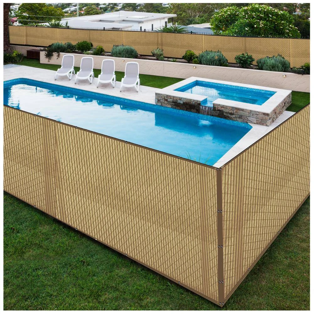 Discount ๐ 6 ft. x 20 ft. Beige Privacy Fence Screen Netting Mesh with Reinforced Grommet for Chain link Garden Fence by BOEN ๐งจ 9 Discount ๐ 6 ft. x 20 ft. Beige Privacy Fence Screen Netting Mesh with Reinforced Grommet for Chain link Garden Fence by BOEN ๐งจ - Image 7