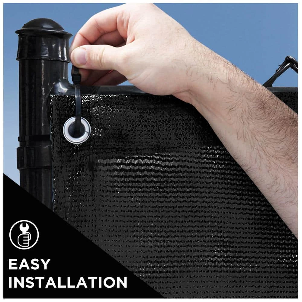 Flash Sale π 6 ft. X 50 ft. Black Privacy Fence Screen Netting Mesh with Reinforced Grommet for Chain link Garden Fence by BOEN βοΈ 6 Flash Sale π 6 ft. X 50 ft. Black Privacy Fence Screen Netting Mesh with Reinforced Grommet for Chain link Garden Fence by BOEN βοΈ - Image 4