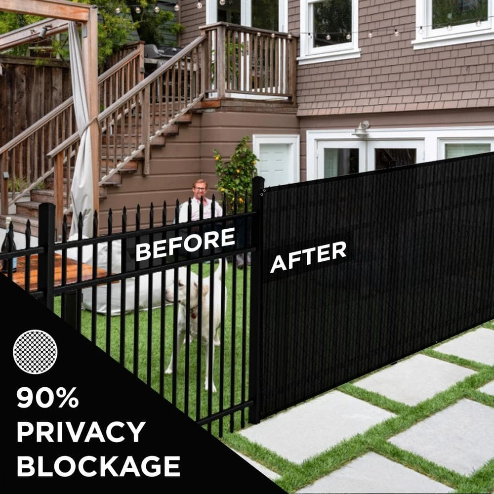 Promo ๐ 4 ft. X 50 ft. Black Privacy Fence Screen Netting Mesh with Reinforced Grommet for Chain link Garden Fence by BOEN โจ 7 Promo ๐ 4 ft. X 50 ft. Black Privacy Fence Screen Netting Mesh with Reinforced Grommet for Chain link Garden Fence by BOEN โจ - Image 5