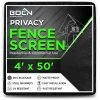 Promo 👏 4 ft. X 50 ft. Black Privacy Fence Screen Netting Mesh with Reinforced Grommet for Chain link Garden Fence by BOEN ✨ -Cheap Fence Gates Plus Store boen snow fencing pn 30062 64 1000