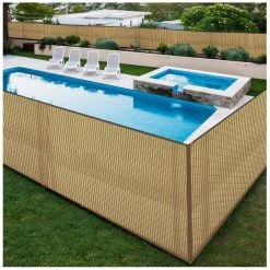 Outlet 🔥 4 ft. x 50 ft. Beige Privacy Fence Screen Netting Mesh with Reinforced Grommet for Chain link Garden Fence by BOEN 👍 -Cheap Fence Gates Plus Store boen snow fencing pn 30063 44 1000