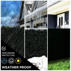 Cheapest ❤️ 5 ft. X 50 ft. Black Privacy Fence Screen Netting Mesh with Reinforced Grommet for Chain link Garden Fence by BOEN 🔥 -Cheap Fence Gates Plus Store boen snow fencing pn 30065 66 1000