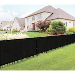 Best reviews of ❤️ 12 ft. X 50 ft. Black Privacy Fence Screen Netting Mesh with Reinforced Eyelets for Chain link Garden Fence by BOEN 👏 -Cheap Fence Gates Plus Store boen snow fencing pn 30071 31 1000