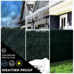 New 🔥 12 ft. x 50 ft. Green Privacy Fence Screen Netting Mesh with Reinforced Eyelets for Chain link Garden Fence by BOEN 😉 -Cheap Fence Gates Plus Store boen snow fencing pn 30073 66 1000