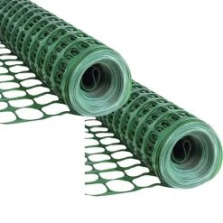 Cheapest 🎁 4 ft. H x 100 ft. W Green Plastic Safety Garden Netting Above Ground Barrier Snow Fence Temporary Fencing (Pack of 2) by BOEN ✔️