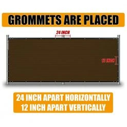 Buy 💯 5 ft. H x 50 ft. W Brown Fence Outdoor Privacy Screen with Black Edge Bindings and Grommets by AMGO 😉 -Cheap Fence Gates Plus Store brown amgo outdoor privacy screens fence550brown 40 1000
