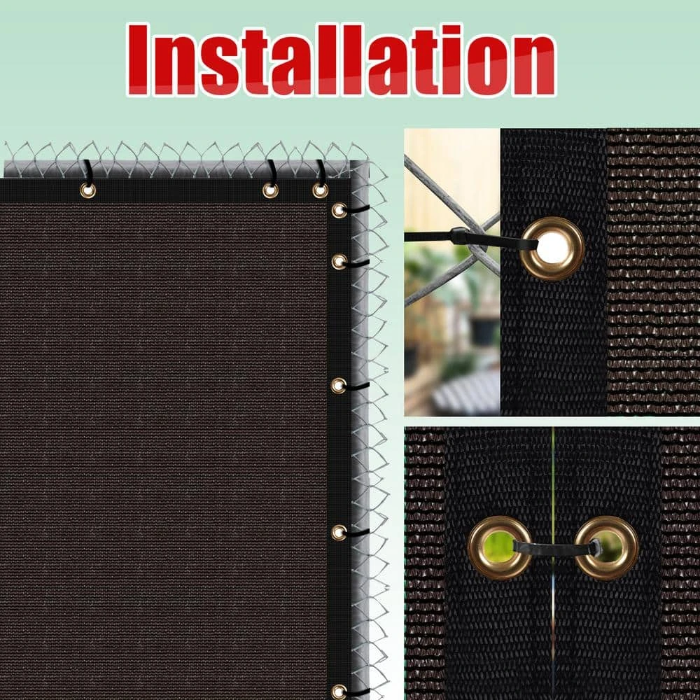 Deals ✔️ 3 ft. x 10 ft. Brown Privacy Fence Screen Mesh Fabric Cover Windscreen with Reinforced Grommets for Garden Fence by COLOURTREE 😀 12 Deals ✔️ 3 ft. x 10 ft. Brown Privacy Fence Screen Mesh Fabric Cover Windscreen with Reinforced Grommets for Garden Fence by COLOURTREE 😀 - Image 10