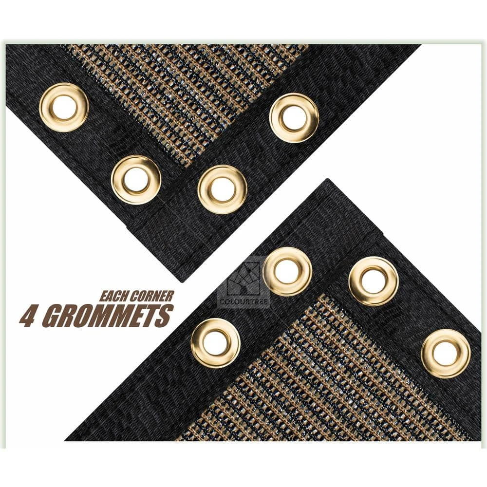 Deals ✔️ 3 ft. x 10 ft. Brown Privacy Fence Screen Mesh Fabric Cover Windscreen with Reinforced Grommets for Garden Fence by COLOURTREE 😀 4 Deals ✔️ 3 ft. x 10 ft. Brown Privacy Fence Screen Mesh Fabric Cover Windscreen with Reinforced Grommets for Garden Fence by COLOURTREE 😀 - Image 2