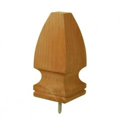 Outlet 👏 4 in. x 4 in. Pressure-Treated Cedar-Tone Pine Gothic Finial (6-Pack) by Unbranded ✨