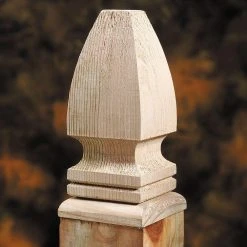 Best deal 🤩 4 in. x 4 in. Gothic Wood Post Cap Finial (6-Pack) by DeckoRail ⭐ -Cheap Fence Gates Plus Store brown deckorail deck post caps 189296 4f 1000