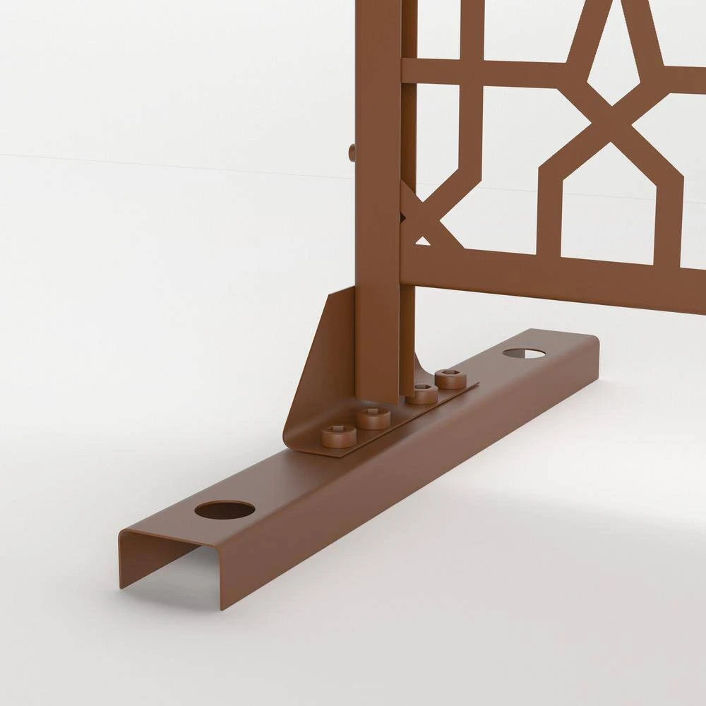 Promo 🥰 6.5 ft. H x 4 ft. W Laser Cut Metal Privacy Screen in Brown, 3 panels by Unbranded ❤️ 7 Promo 🥰 6.5 ft. H x 4 ft. W Laser Cut Metal Privacy Screen in Brown, 3 panels by Unbranded ❤️ - Image 5