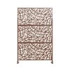 Best Sale 😀 6.5 ft. H x 4 ft. W Laser Cut Metal Privacy Screen in Brown, 3 panels by Unbranded 👍 -Cheap Fence Gates Plus Store brown outdoor privacy screens byy527 8 64 1000