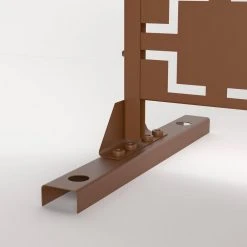 Budget 👍 6.33 ft. H x 3.93 ft. W Laser Cut Metal Privacy Screen, 3 panels by Unbranded ⭐ -Cheap Fence Gates Plus Store brown outdoor privacy screens cx66lc bn 4f 1000