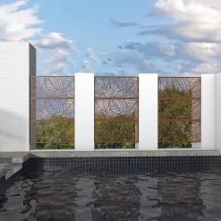 Best deal ✔️ Outdoor Brown Laser Cut Metal Privacy Screen 3 Panels by Unbranded 🎉 -Cheap Fence Gates Plus Store brown outdoor privacy screens d0102hpkm4y 4f 1000