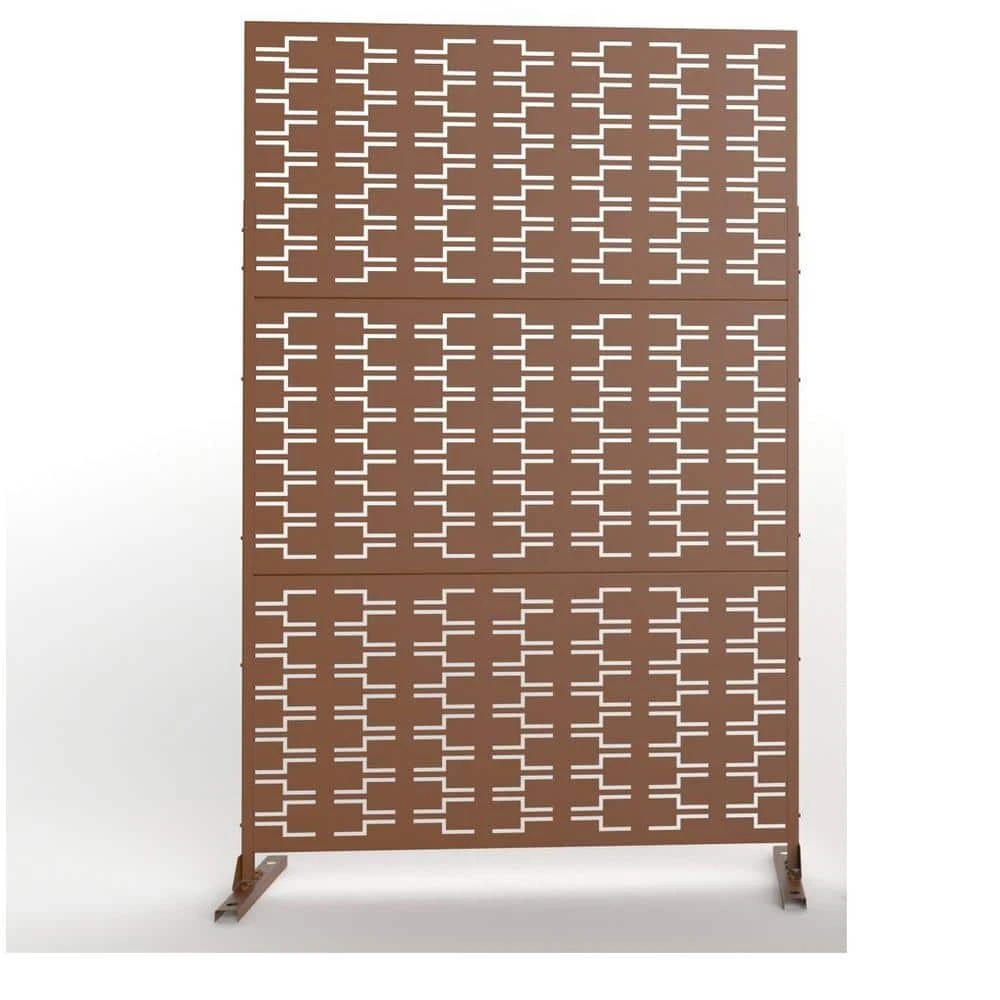 Promo ⭐ Patio Brown Laser Cut Galvanized Steel Privacy Screen by Unbranded ⭐ 3 Promo ⭐ Patio Brown Laser Cut Galvanized Steel Privacy Screen by Unbranded ⭐