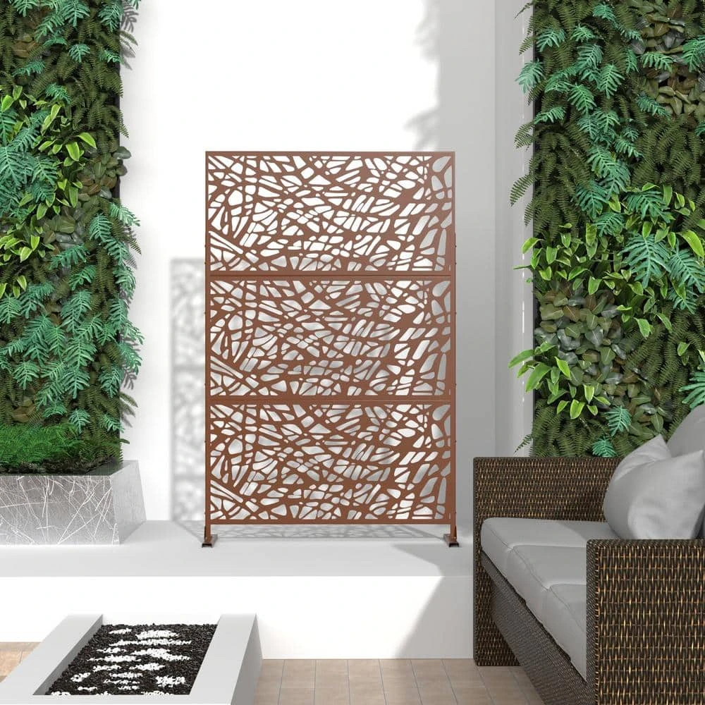 Brand new ๐ Patio Brown Laser Cut Metal Privacy Screen by Unbranded โญ 4 Brand new ๐ Patio Brown Laser Cut Metal Privacy Screen by Unbranded โญ - Image 2