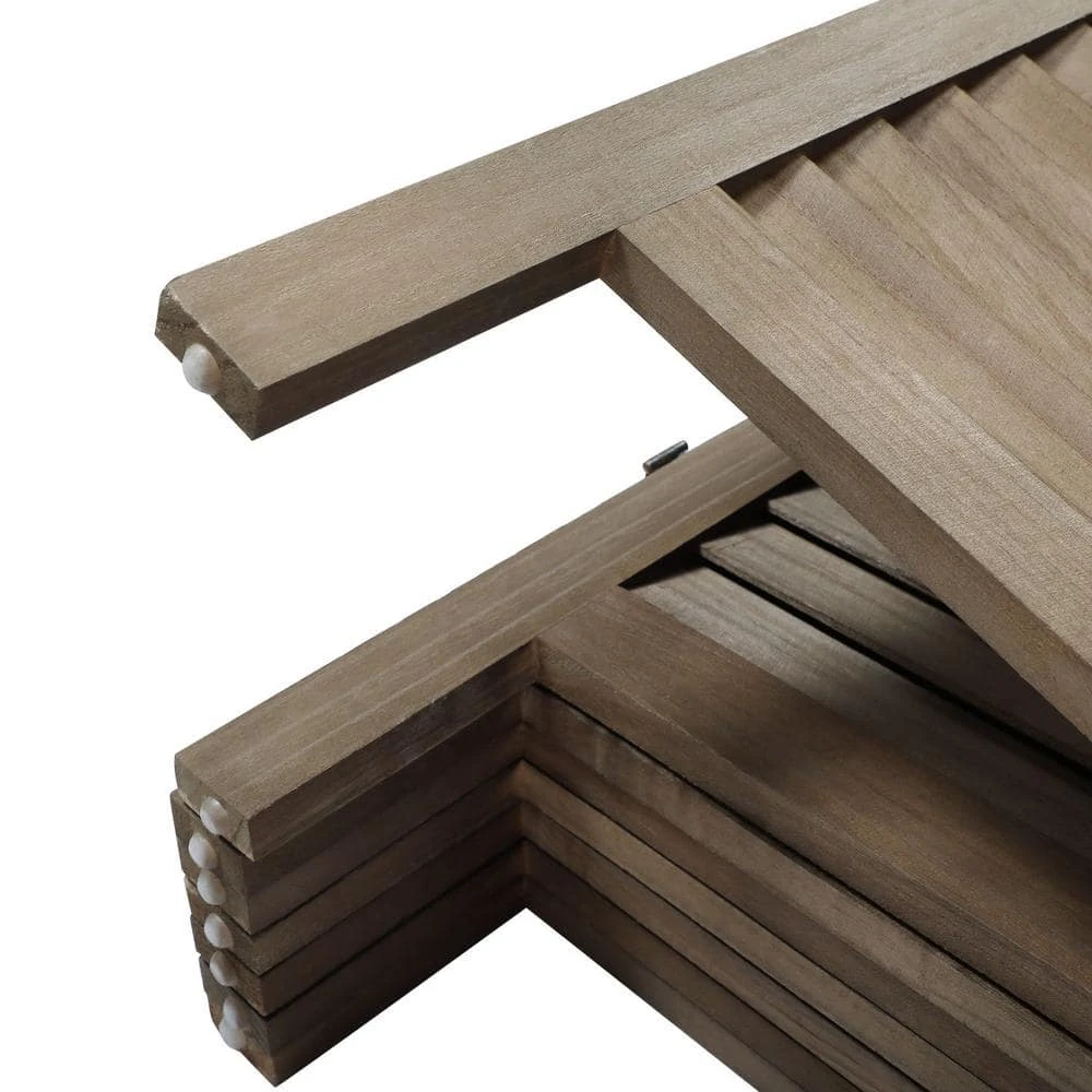 Buy β 8 Panel Screen Folding Louvered Room Divider Sycamore Wood, Brown by Unbranded π 5 Buy β 8 Panel Screen Folding Louvered Room Divider Sycamore Wood, Brown by Unbranded π - Image 3