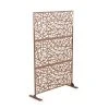 Promo โ 6.5 ft. H x 4 ft. W Laser Cut Metal Privacy Screen 3 Panels by Unbranded ๐ 2 Promo โ 6.5 ft. H x 4 ft. W Laser Cut Metal Privacy Screen 3 Panels by Unbranded ๐ -Cheap Fence Gates Plus Store brown outdoor privacy screens gm l 13 64 1000