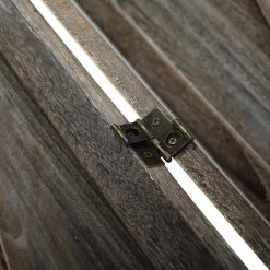 Discount ⭐ 4-Panel Brown Wood Privacy Room Divider Upscale Sycamore Solid Folding Wall Room Divider Screens Partial Partition by Unbranded 🛒 -Cheap Fence Gates Plus Store brown outdoor privacy screens gm l 33 44 1000