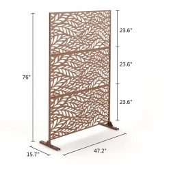 Discount ⌛ 6.5 ft. H x 4 ft. W Laser Cut Metal Privacy Screen in Brown by Unbranded 🥰 11 Discount ⌛ 6.5 ft. H x 4 ft. W Laser Cut Metal Privacy Screen in Brown by Unbranded 🥰 -Cheap Fence Gates Plus Store brown outdoor privacy screens st613a 117 44 1000