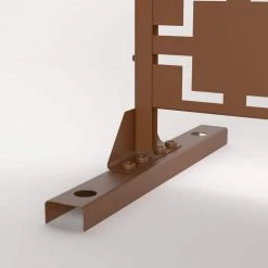 Wholesale ⭐ 76 in. H x 47.2 in. W x 15.7 in. D Brown Panels Laser Cut Metal Privacy Screen by Unbranded 🧨 -Cheap Fence Gates Plus Store brown outdoor privacy screens sxbhpkmyu 1f 1000