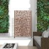 Flash Sale 🤩 6.33 ft. H x 3.93 ft. W Brown Laser Cut Metal Privacy Screen, 3 Panels by Unbranded 🛒 -Cheap Fence Gates Plus Store brown outdoor privacy screens wy 122 64 1000