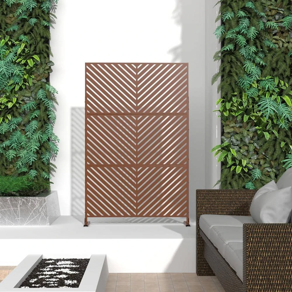 Best Pirce โจ Outdoor Laser Cut Metal Privacy Screen in Brown by Unbranded ๐ 4 Best Pirce โจ Outdoor Laser Cut Metal Privacy Screen in Brown by Unbranded ๐ - Image 2