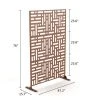Budget π 6.33 ft. H x 3.93 ft. W Laser Cut Metal Privacy Screen in Brown by Unbranded 𧨠2 Budget π 6.33 ft. H x 3.93 ft. W Laser Cut Metal Privacy Screen in Brown by Unbranded 𧨠-Cheap Fence Gates Plus Store brown outdoor privacy screens xz525bz108 64 1000