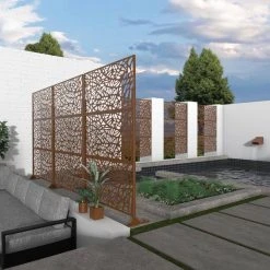 Cheap ๐ 6.5 ft. H x 4 ft. W Laser Cut Metal Privacy Screen in Brown by Unbranded โญ 11 Cheap ๐ 6.5 ft. H x 4 ft. W Laser Cut Metal Privacy Screen in Brown by Unbranded โญ -Cheap Fence Gates Plus Store brown outdoor privacy screens xz525bz111 1f 1000